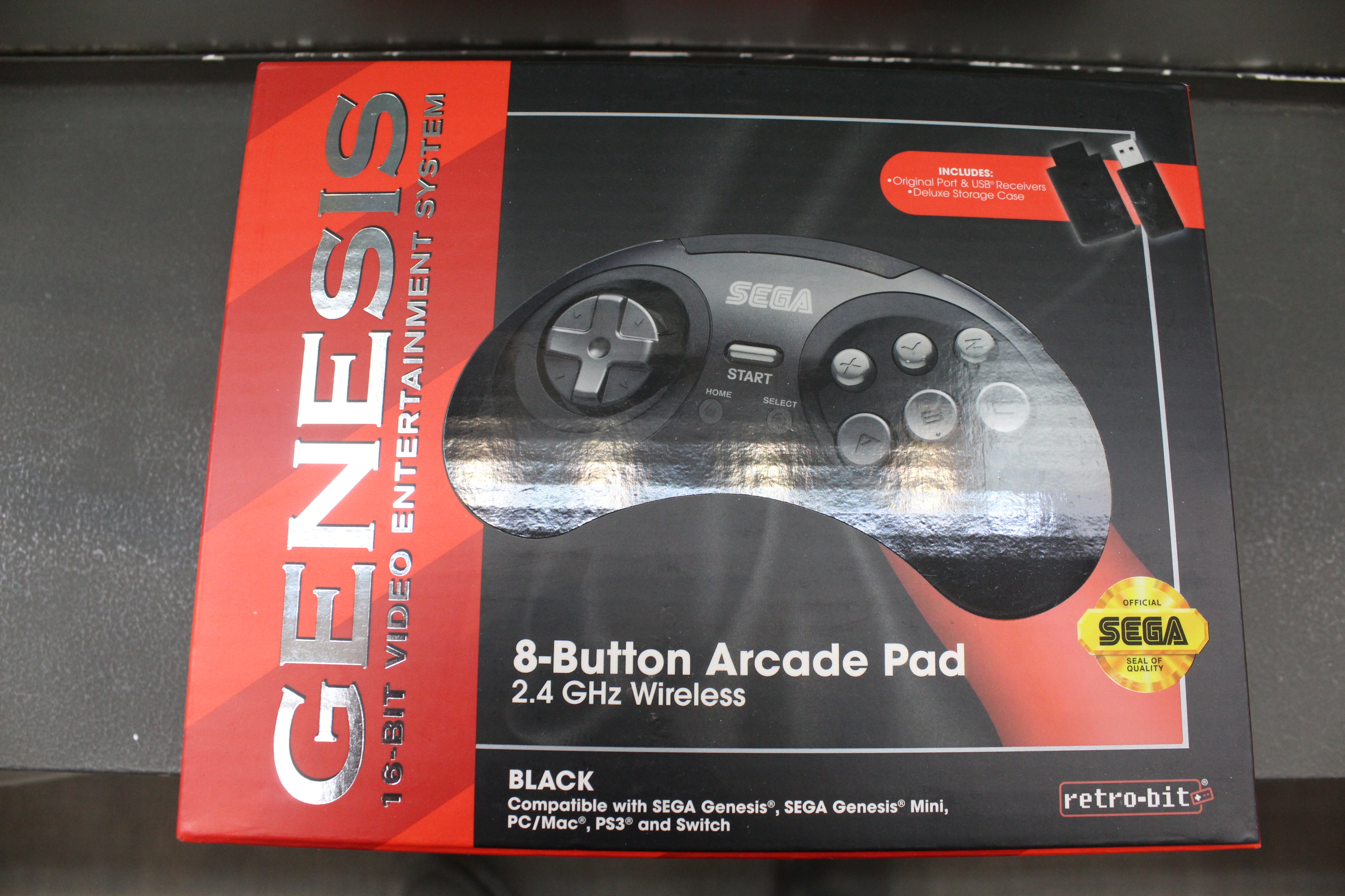 Retro-Bit Official Sega Genesis USB Controller 8-Button Arcade Pad for –