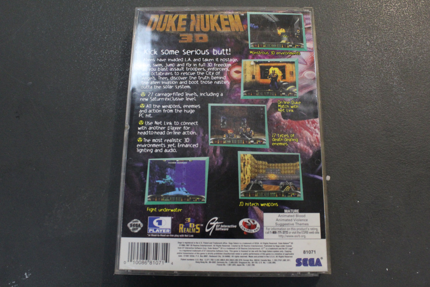 Duke Nukem 3d for the Sega Saturn, CIB, Tested and Works