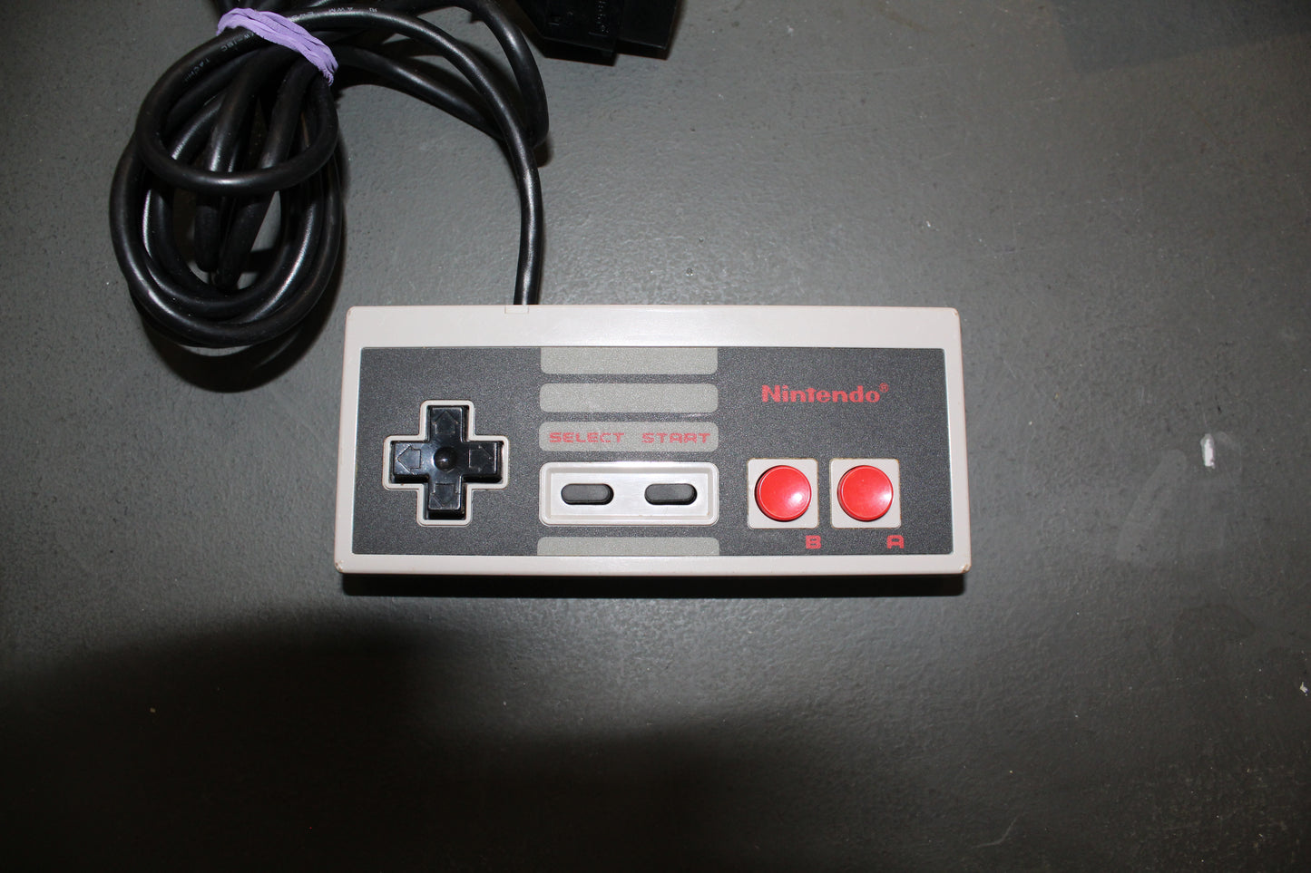 Nintendo Entertainment System (NES) Console With wires and controller