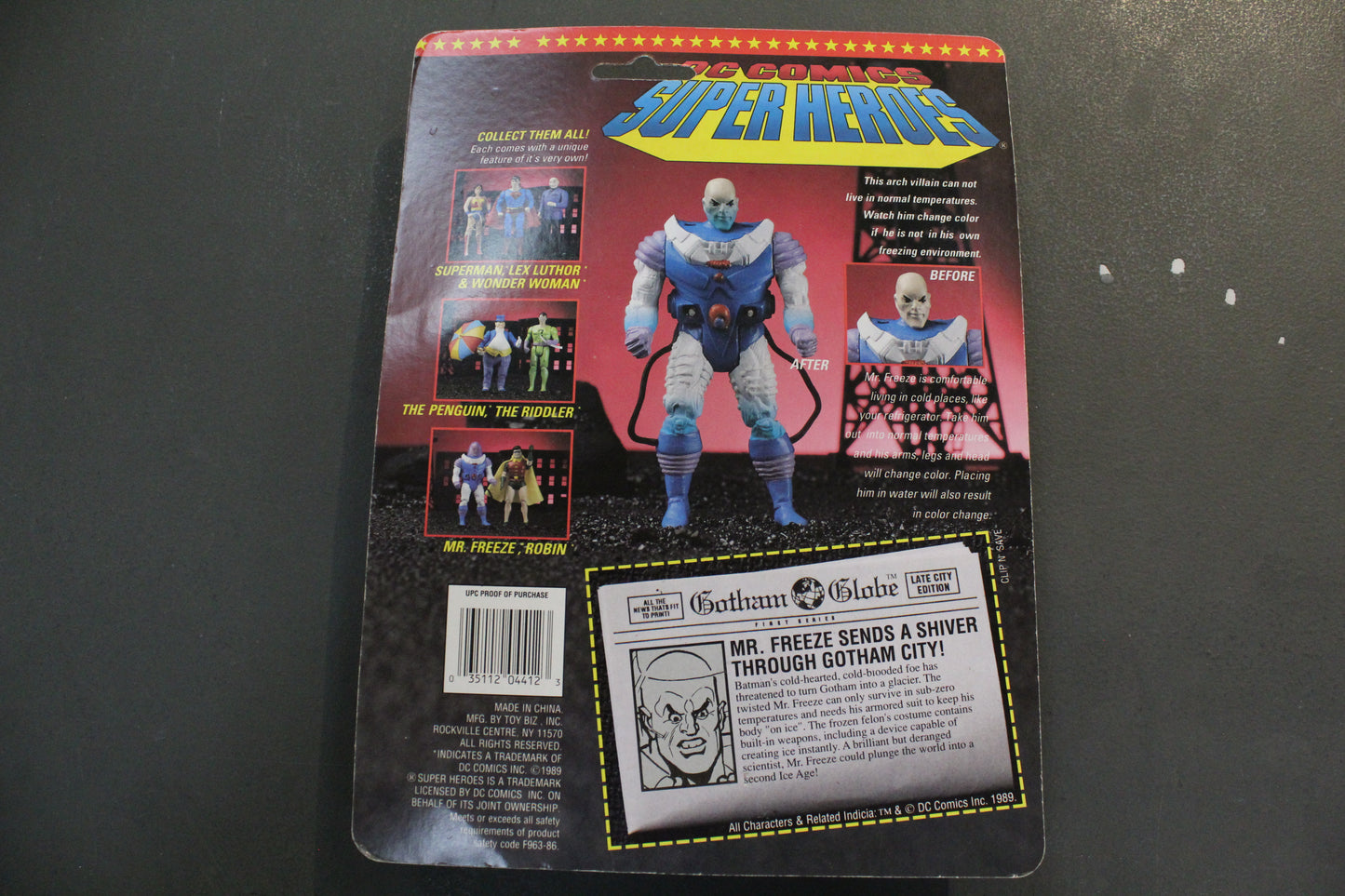 DC Comics Superheroes Mr. Freeze Action figure Sealed Toy Biz 1989