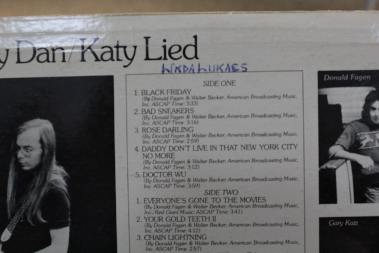 Steely Dan Katy Lied Vinyl record (VG+)